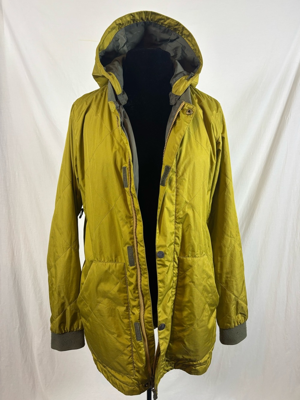 Burton Stella Shirt Jacket L Green DRYRIDE Hooded Gorpcore Snowboard Utility
